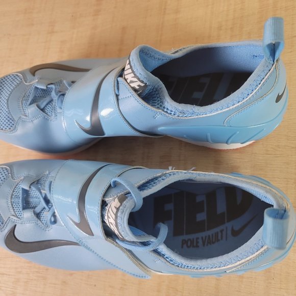 Nike Zoom Pole Vault Elite Track & Field Spikes Blue White Red Mens Size 14 - Picture 10 of 11